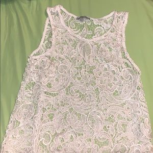 white lace top